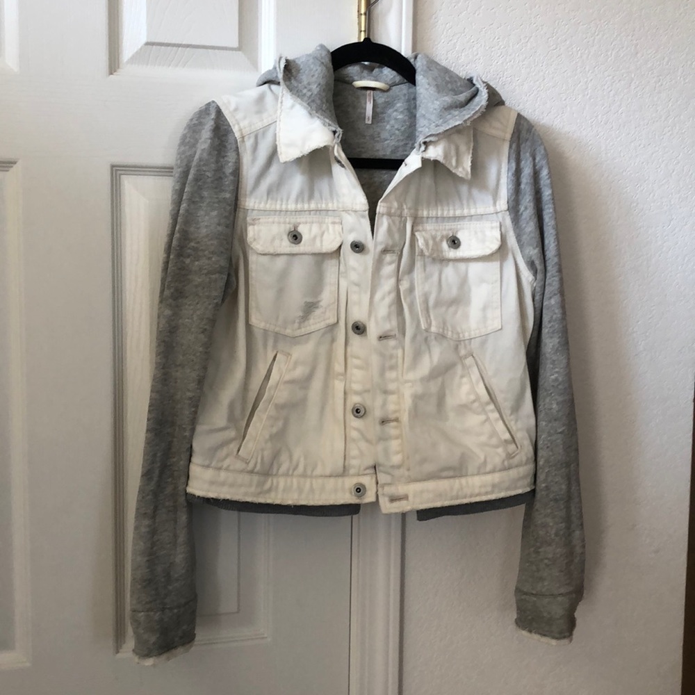 Free People Distressed Denim Jacket